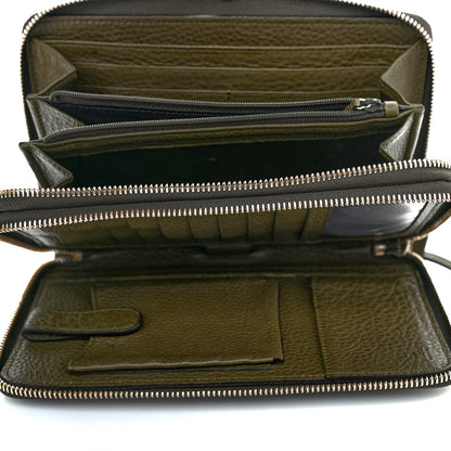 Gucci Pebbled Calfskin Soho Travel Document Case Dark Green 4 of 4