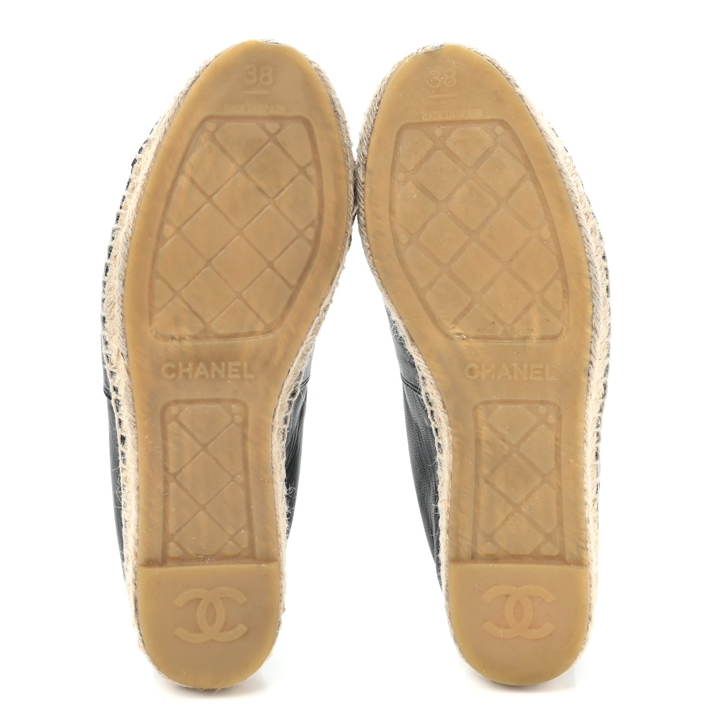 Lambskin CC Espadrilles 38 Black