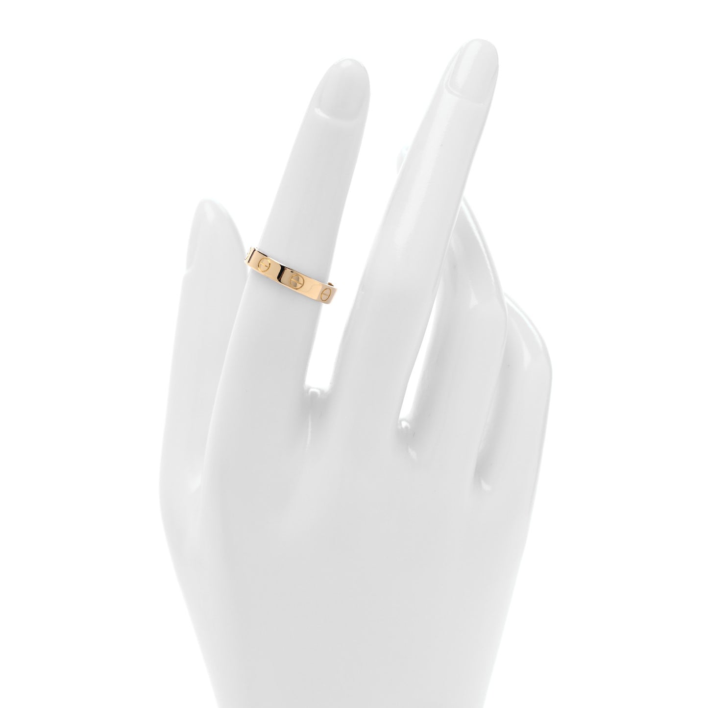 18K Yellow Gold 3.5mm LOVE Wedding Band Ring 52 6