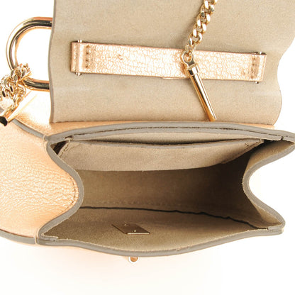 Chloe Metallic Grained Goatskin Nano Drew Shoulder Bag Abstract Gold 5 of 7