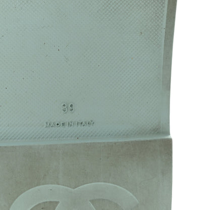 Chanel Rubber CC Dad Sandals 39 Light Blue 7 of 9