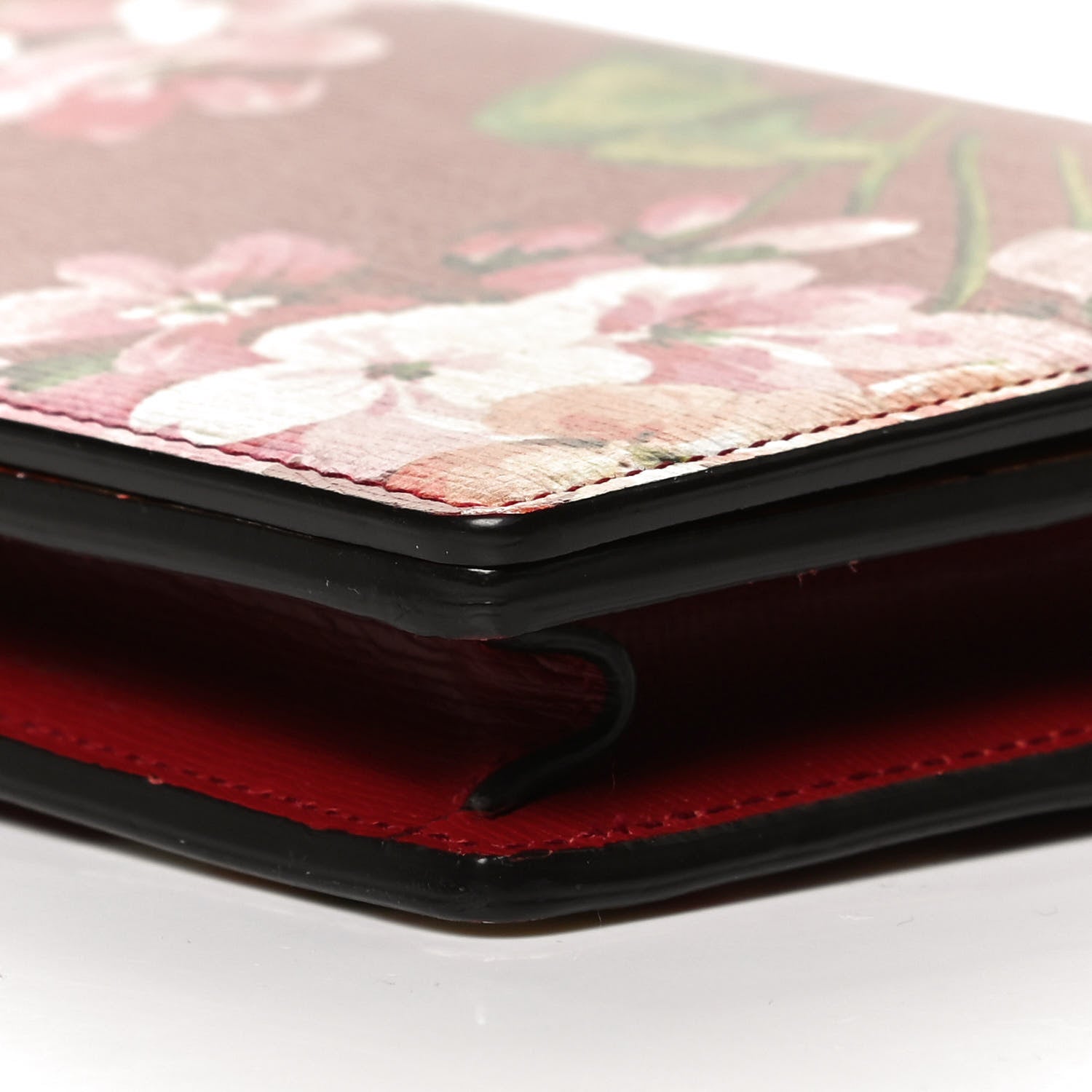 Gucci Calfskin Blooms Print Chain Wallet Romantic Cherry Multicolor 9 of 9