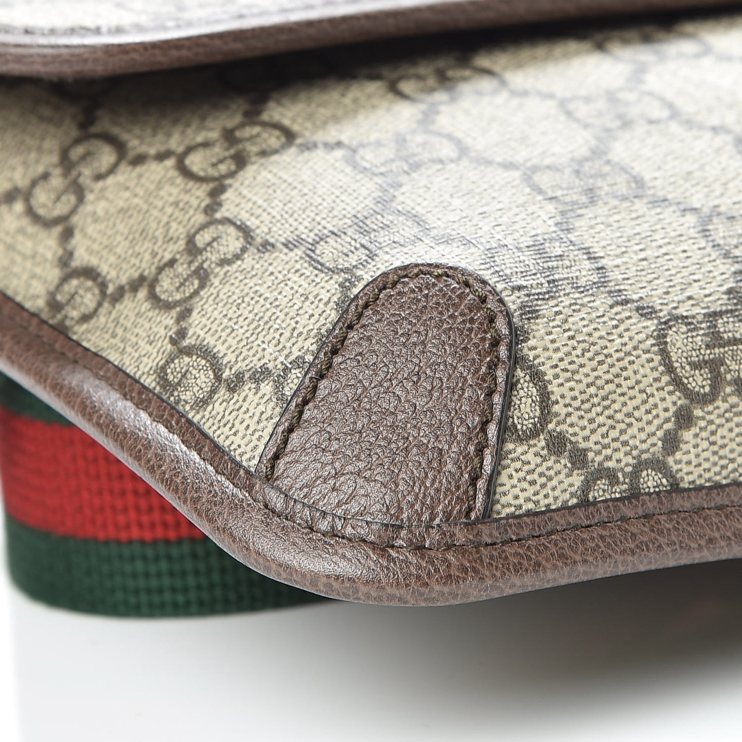 GG Supreme Monogram Neo Vintage Web Belt Bag Brown