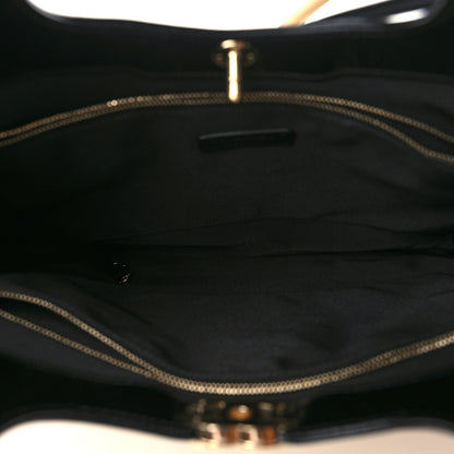 Chanel Aged Calfskin Quilted Large 31 Shopping Bag Beige Black 5 of 9