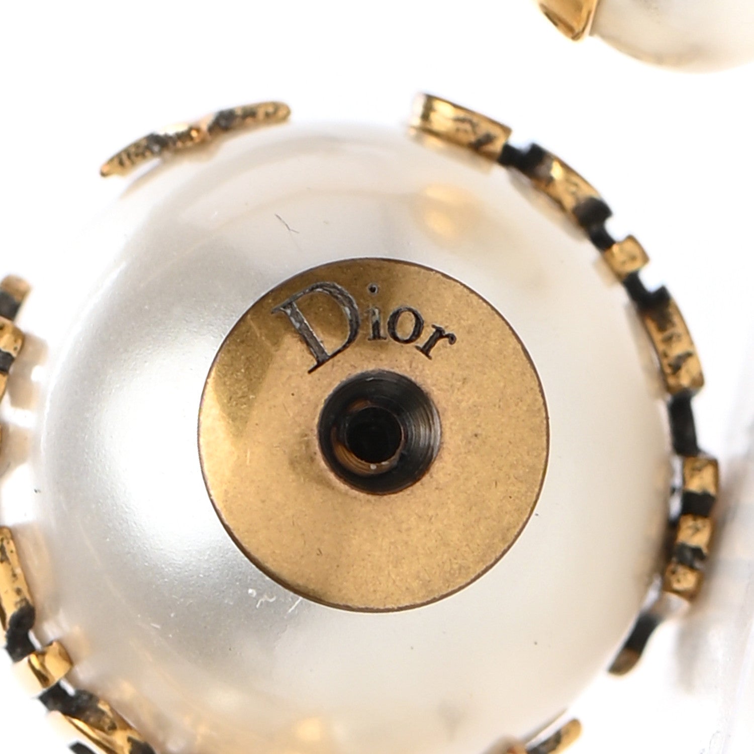 Christian Dior Pearl J'Adior Mise En Dior Tribal Earrings Gold 4 of 5