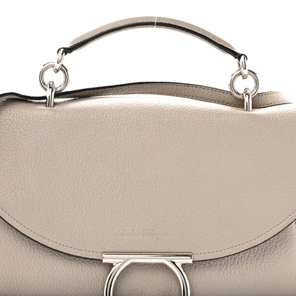Salvatore Ferragamo Calfskin Small Margot Top Handle Satchel Grey 7 of 10
