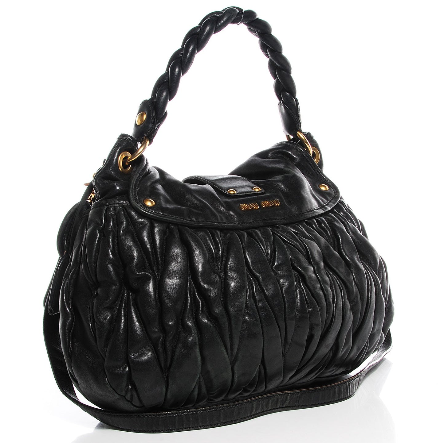 Nappa Matelasse Coffer Hobo Black