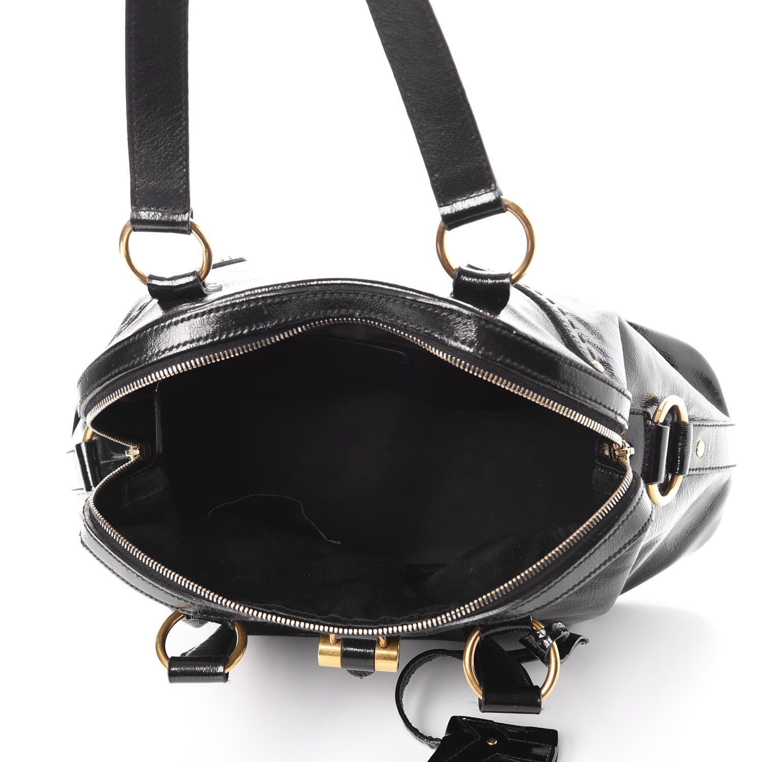 Saint Laurent Patent Calfskin Large Muse Black 5 of 9