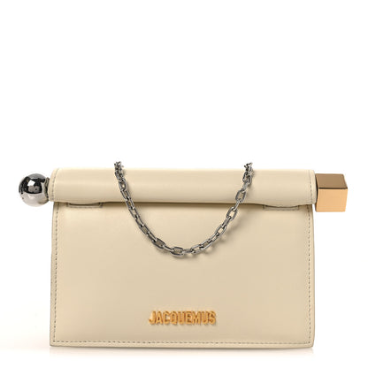 Jacquemus Smooth Calfskin La Petite Pochette Rond Carre Light Ivory 1 of 11