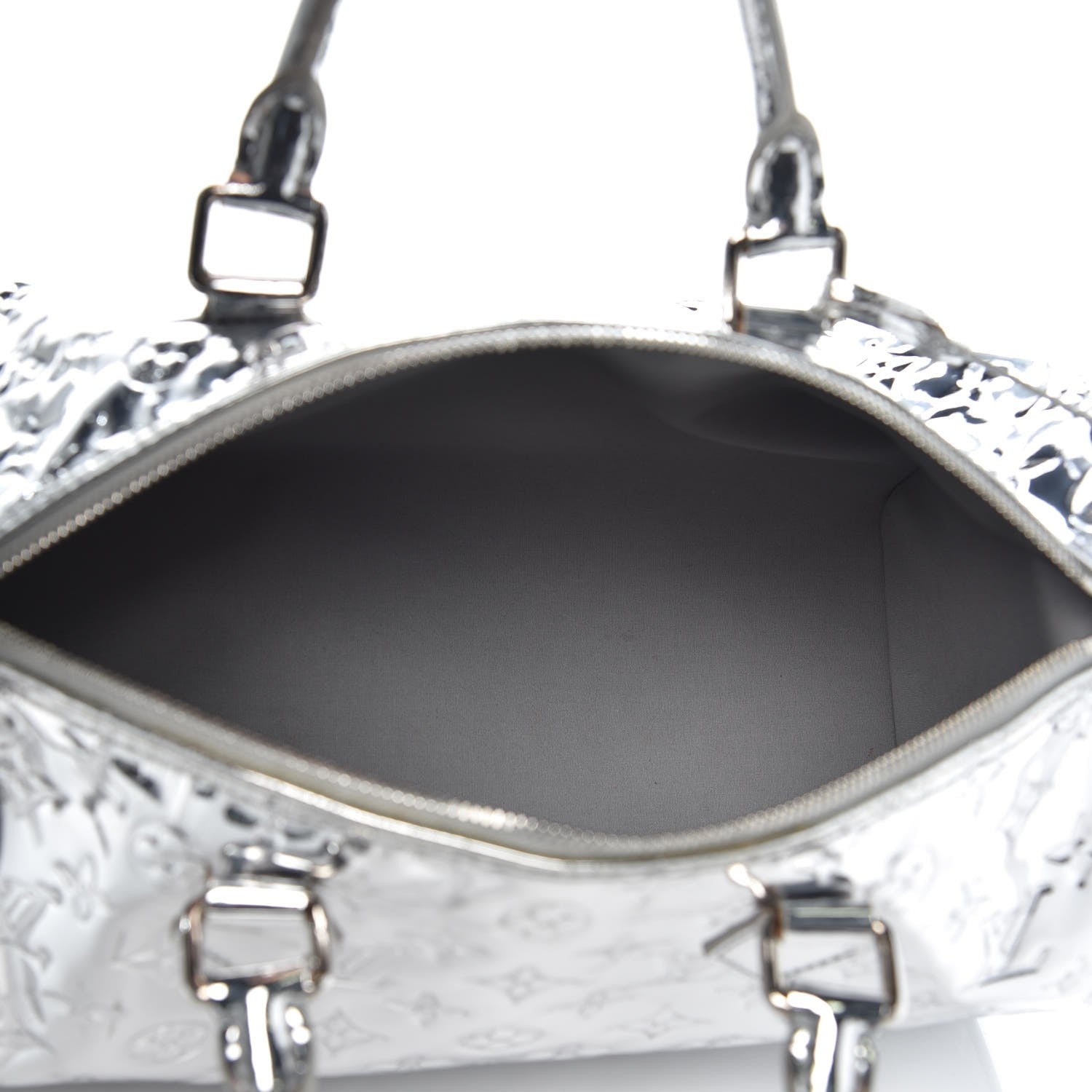 Louis Vuitton Monogram Miroir Speedy 30 Silver 5 of 13