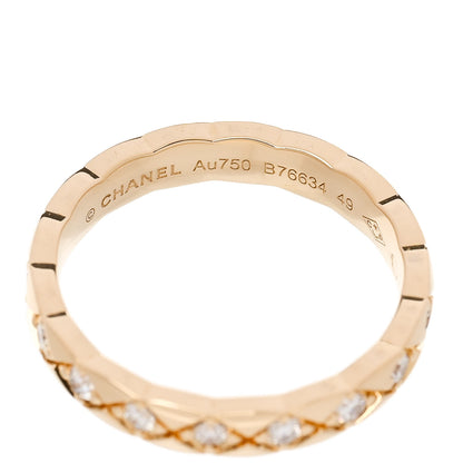 Chanel 18K Yellow Gold Diamond Mini Coco Crush Ring 49 4.75 4 of 5