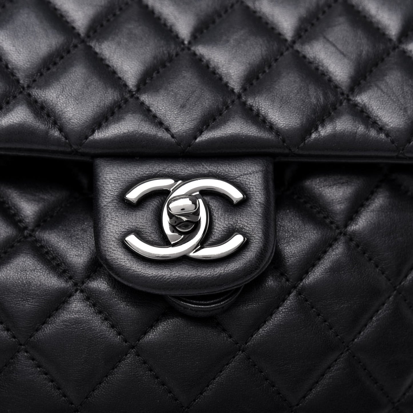 Lambskin Quilted Large Urban Spirit Backpack Black