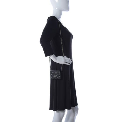 Chanel Caviar Quilted Flap Card Holder On Chain Black 2 of 9