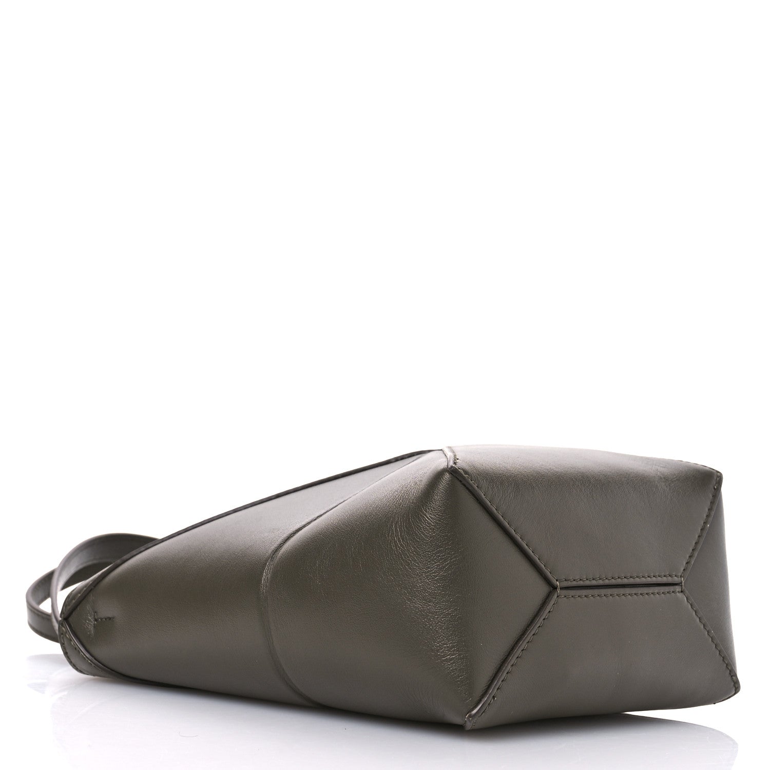 Loewe Shiny Calfskin Mini Puzzle Fold Tote Dark Khaki 4 of 10