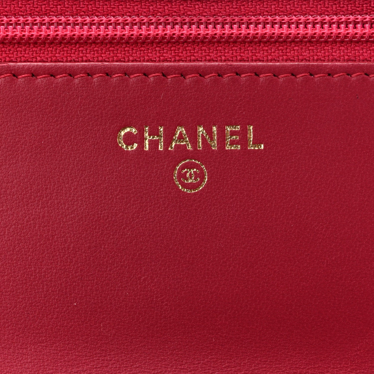 Chanel Lambskin Quilted Trendy CC Wallet On Chain WOC Dark Pink 6 of 13