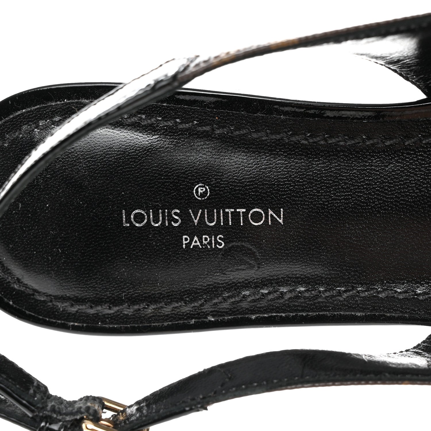 Louis Vuitton Patent Monogram Cherie Slingback Ballerina Flats 35 7 of 9