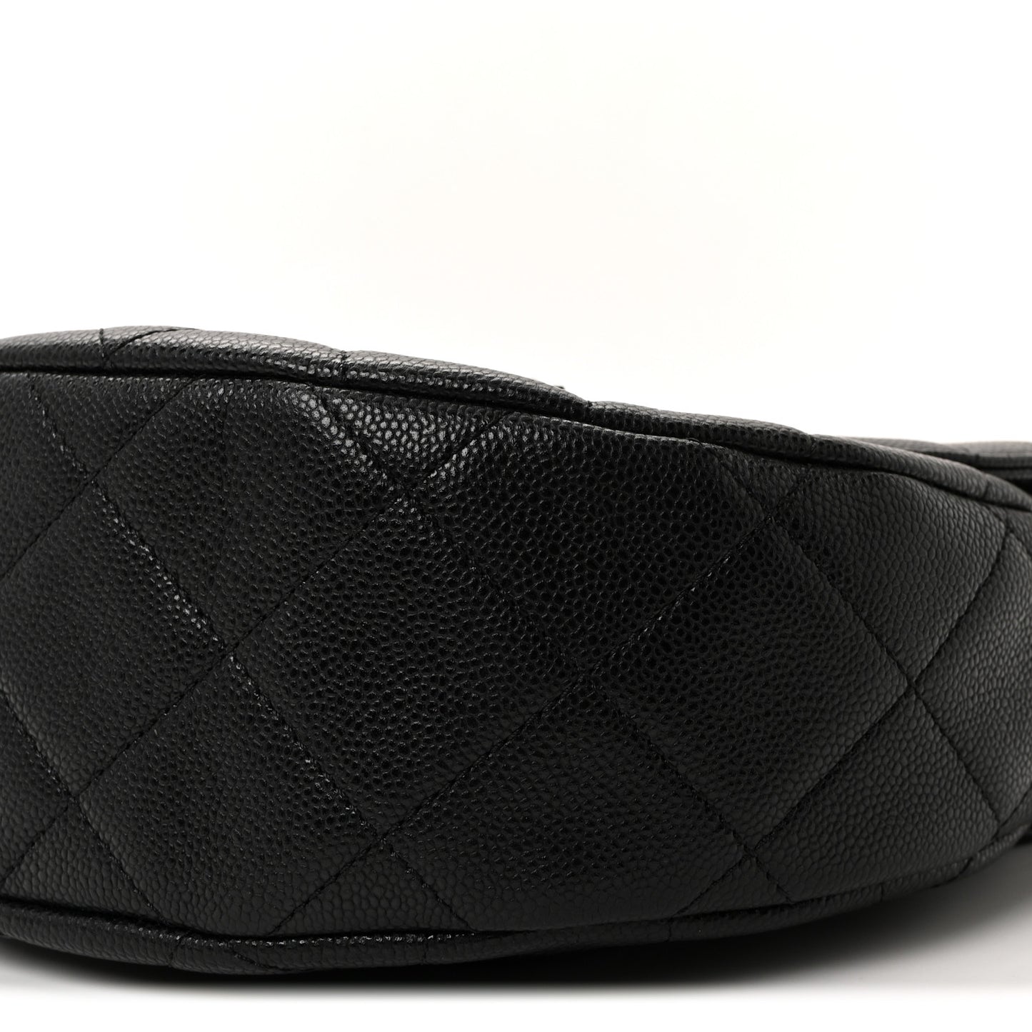 Caviar Quilted Mini Messenger Flap Black