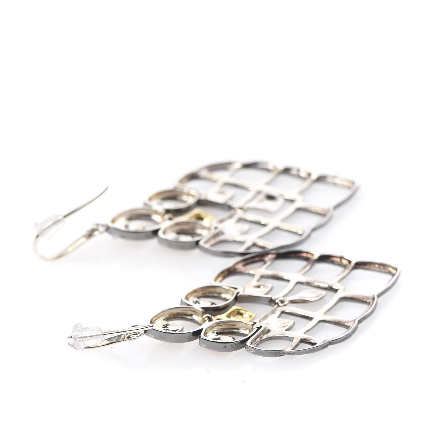 Sterling Silver 18K Yellow Gold Naga Chandelier Earrings