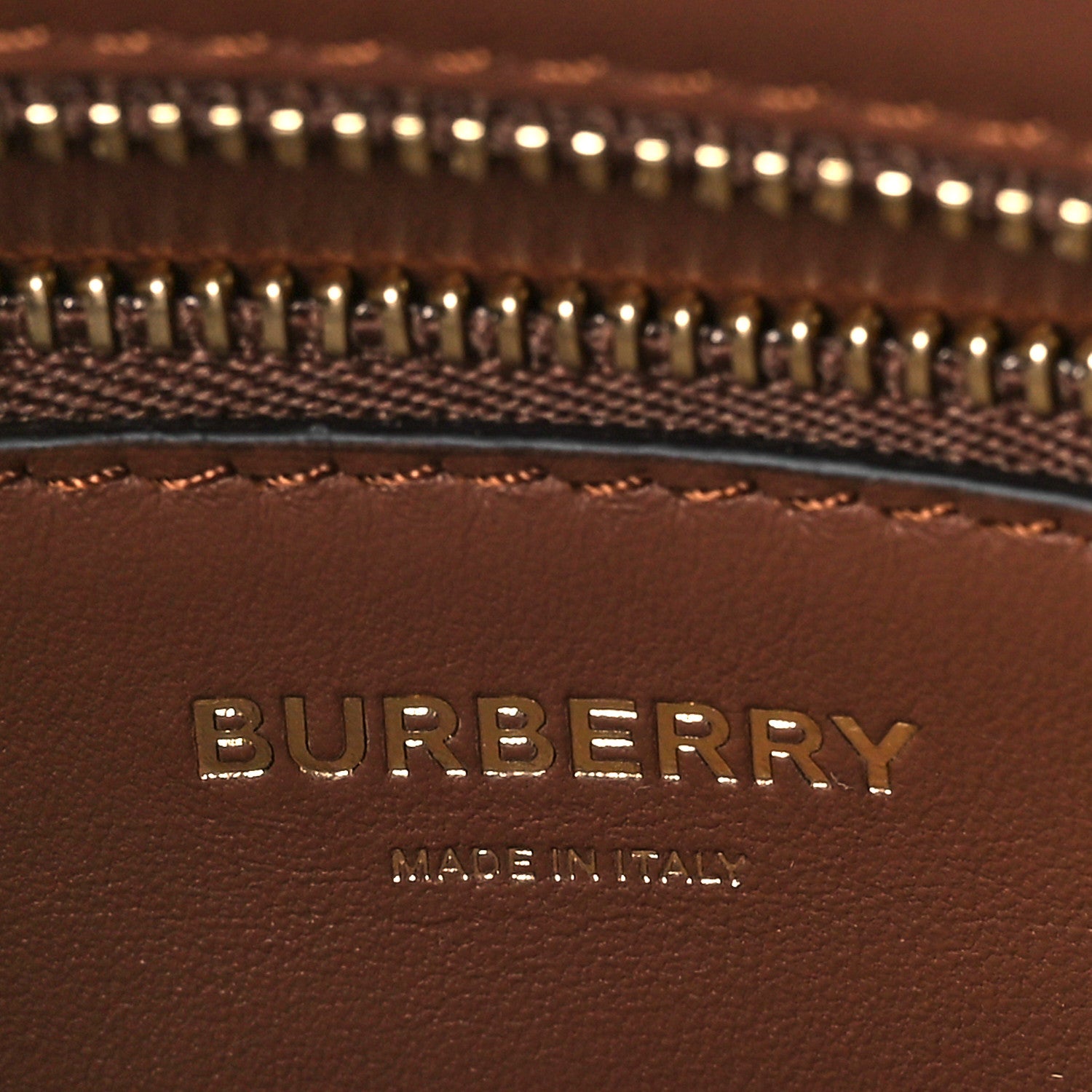 Burberry Canvas Smooth Calfskin Two Tone Mini Pocket Bag Natural Malt Brown 6 of 8