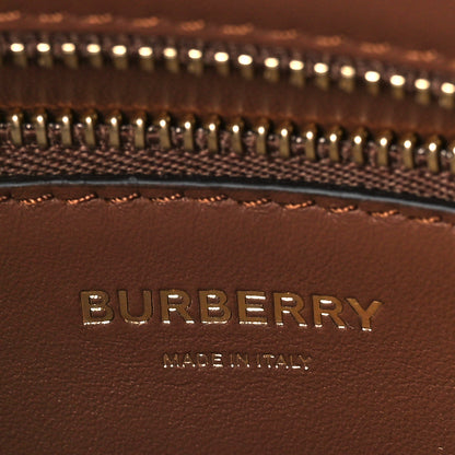 Burberry Canvas Smooth Calfskin Two Tone Mini Pocket Bag Natural Malt Brown 6 of 8