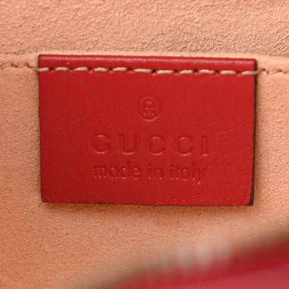 Gucci Calfskin Matelasse GG Marmont Belt Bag 85 34 Hibiscus Red 6 of 12