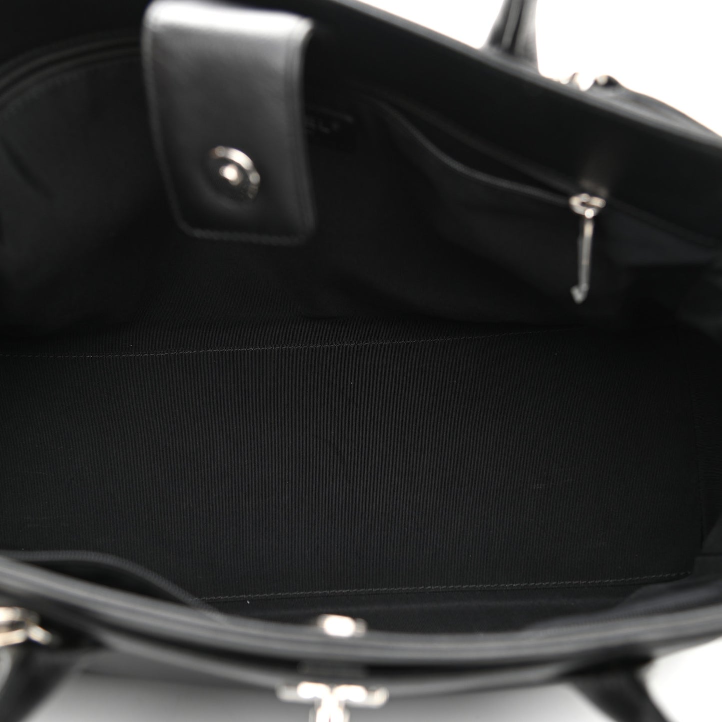 Calfskin Cerf Executive Shopper Tote Black