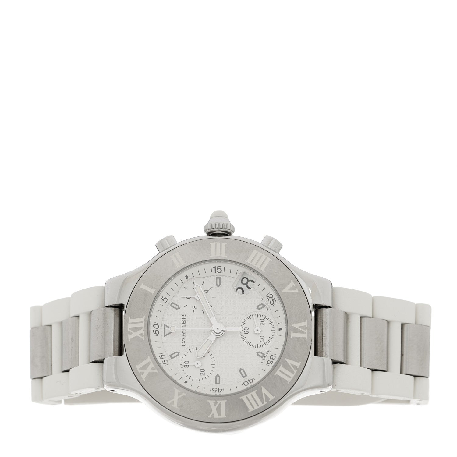 Cartier Stainless Steel Rubber 38mm Must 21 Chronoscaph Quartz Watch 2 of 5
