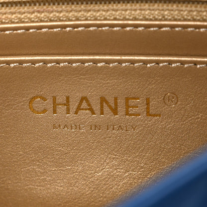 Chanel Lambskin Quilted Pearl Crush Mini Rectangular Flap Blue 6 of 10