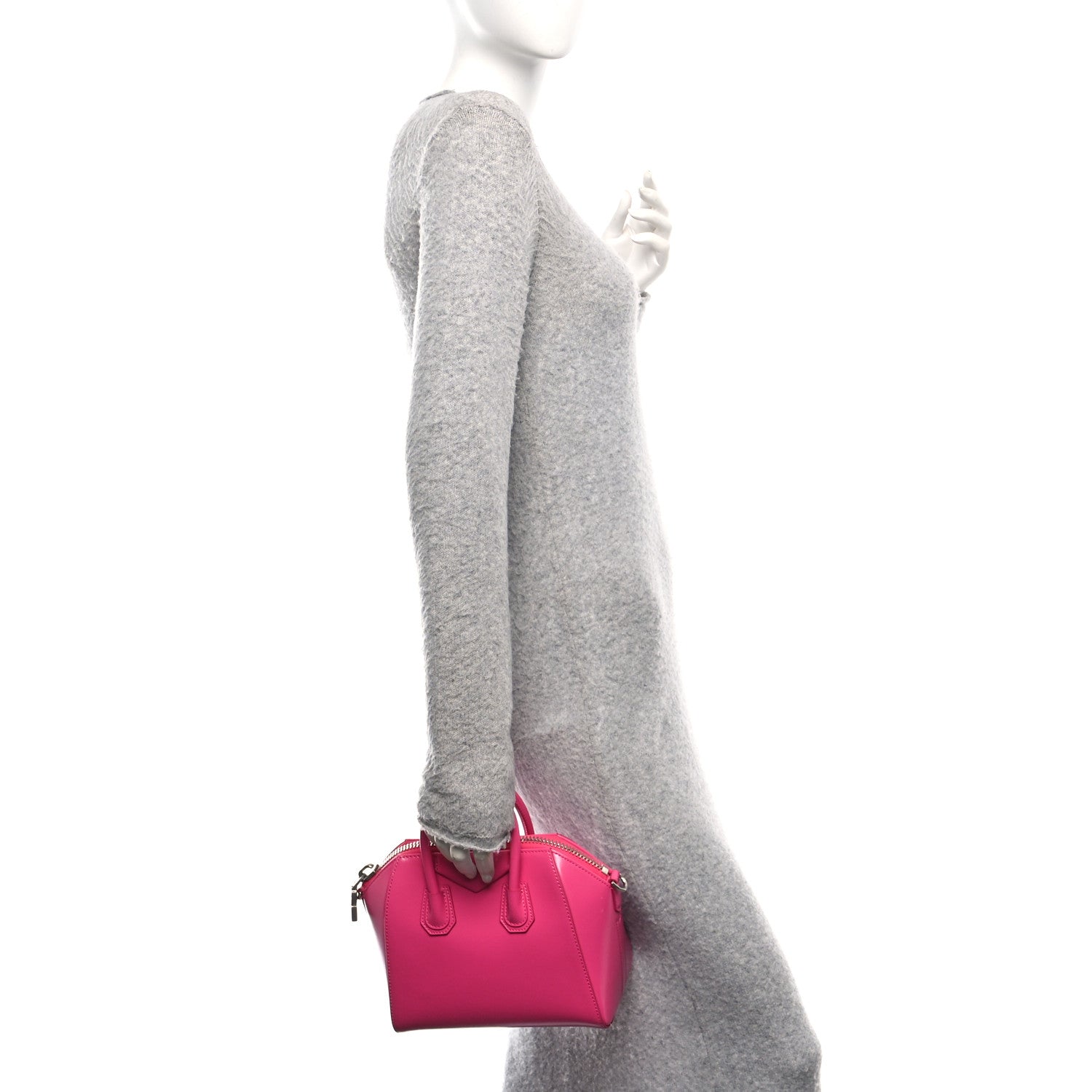 Givenchy Shiny Lord Calfskin Mini Antigona Shocking Pink 2 of 9
