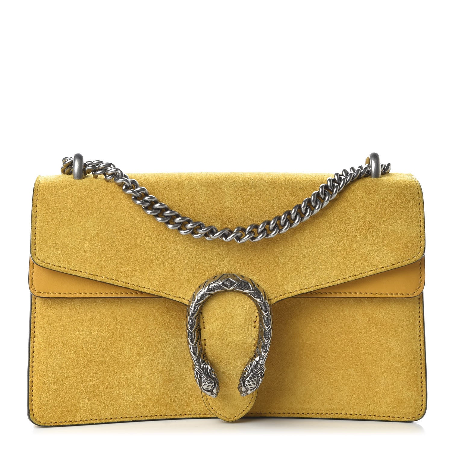 Gucci Suede Small Dionysus Shoulder Bag Yellow 1 of 10