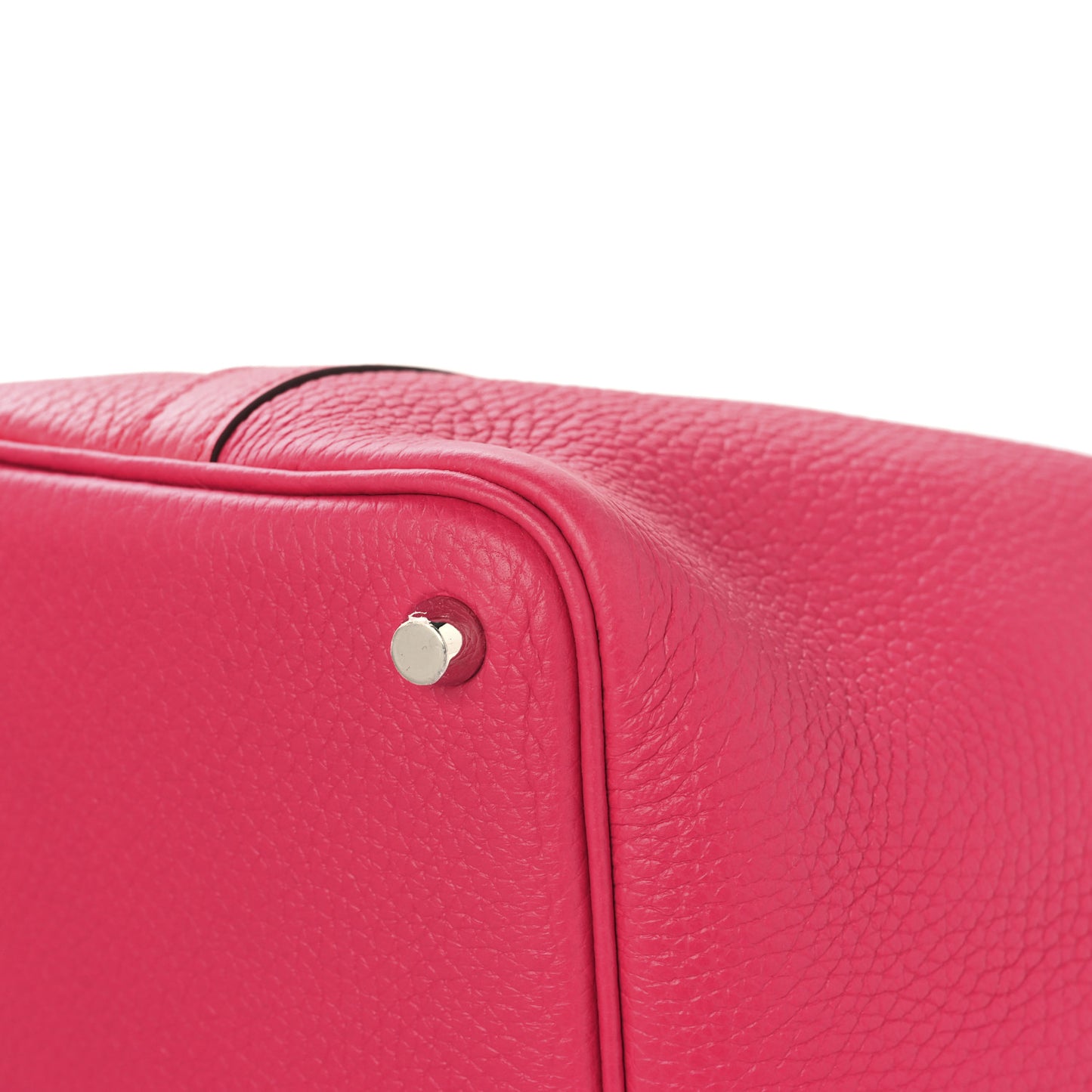 Taurillon Clemence Tri-Color Picotin Lock 18 PM Rose Extreme Rose Mexico Rouge De Coeur