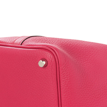 Hermes Taurillon Clemence Tri-Color Picotin Lock 18 PM Rose Extreme Rose Mexico Rouge De Coeur 12 of 12