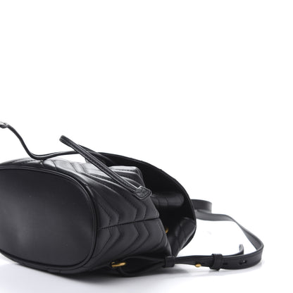 Gucci Calfskin Matelasse GG Marmont Flap Backpack Black 6 of 10