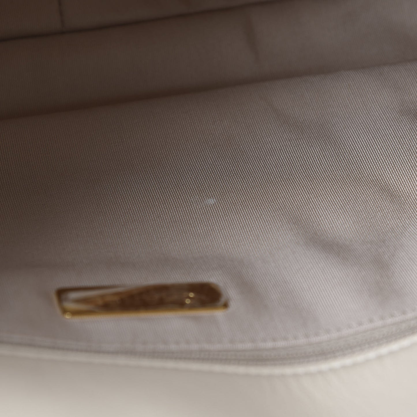 Goatskin Quilted Maxi 19 Flap Beige