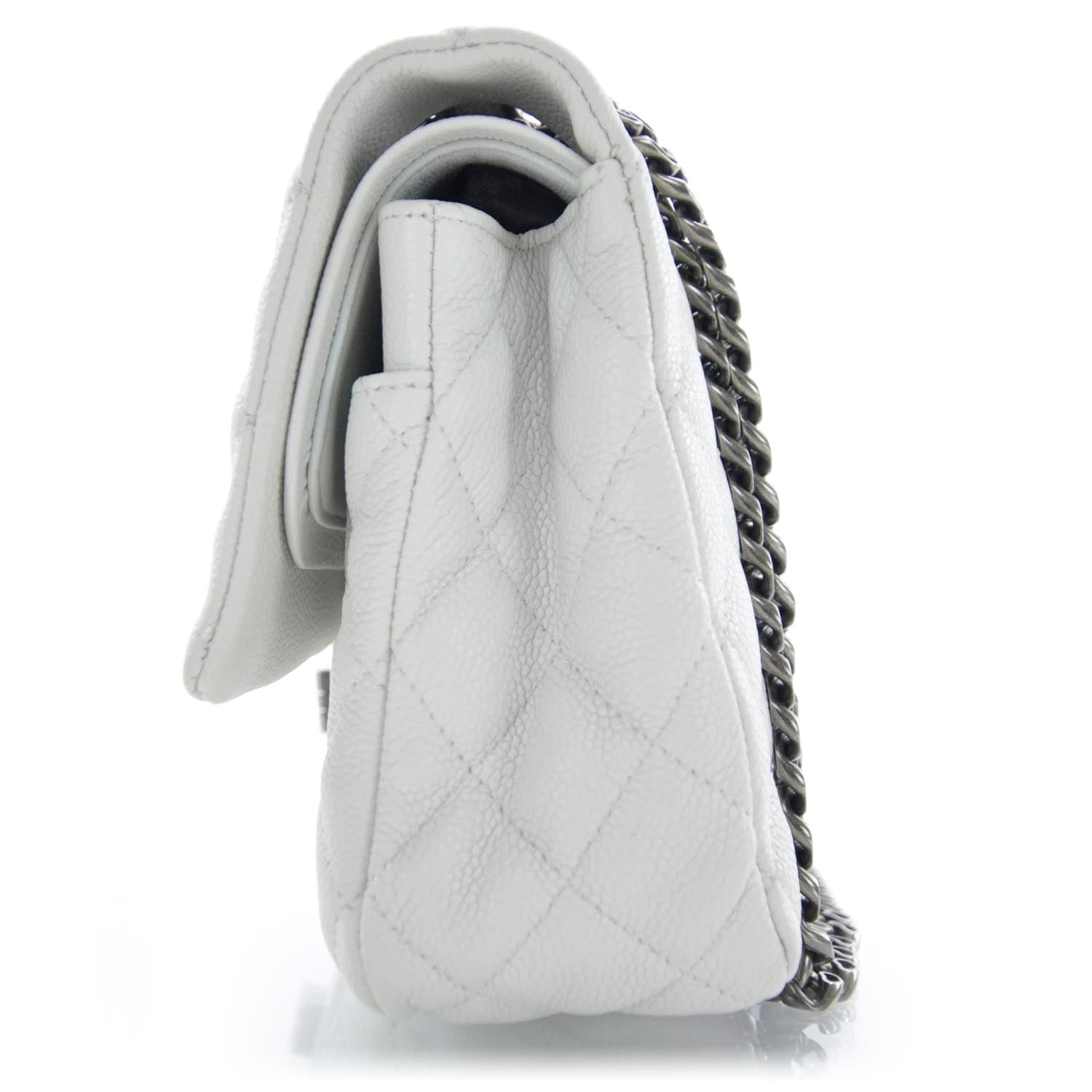 Chanel Caviar 2.55 Reissue 225 Flap White 4 of 10