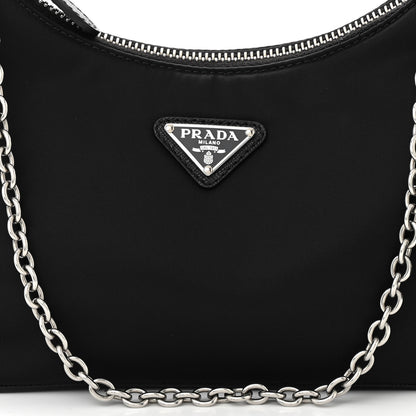 Prada Nylon Re-Edition 2005 Shoulder Bag Black 9 of 11