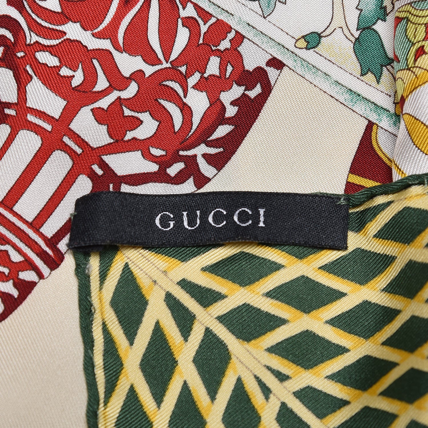 Gucci Silk Porcelain Motif Scarf Multicolor 3 of 8
