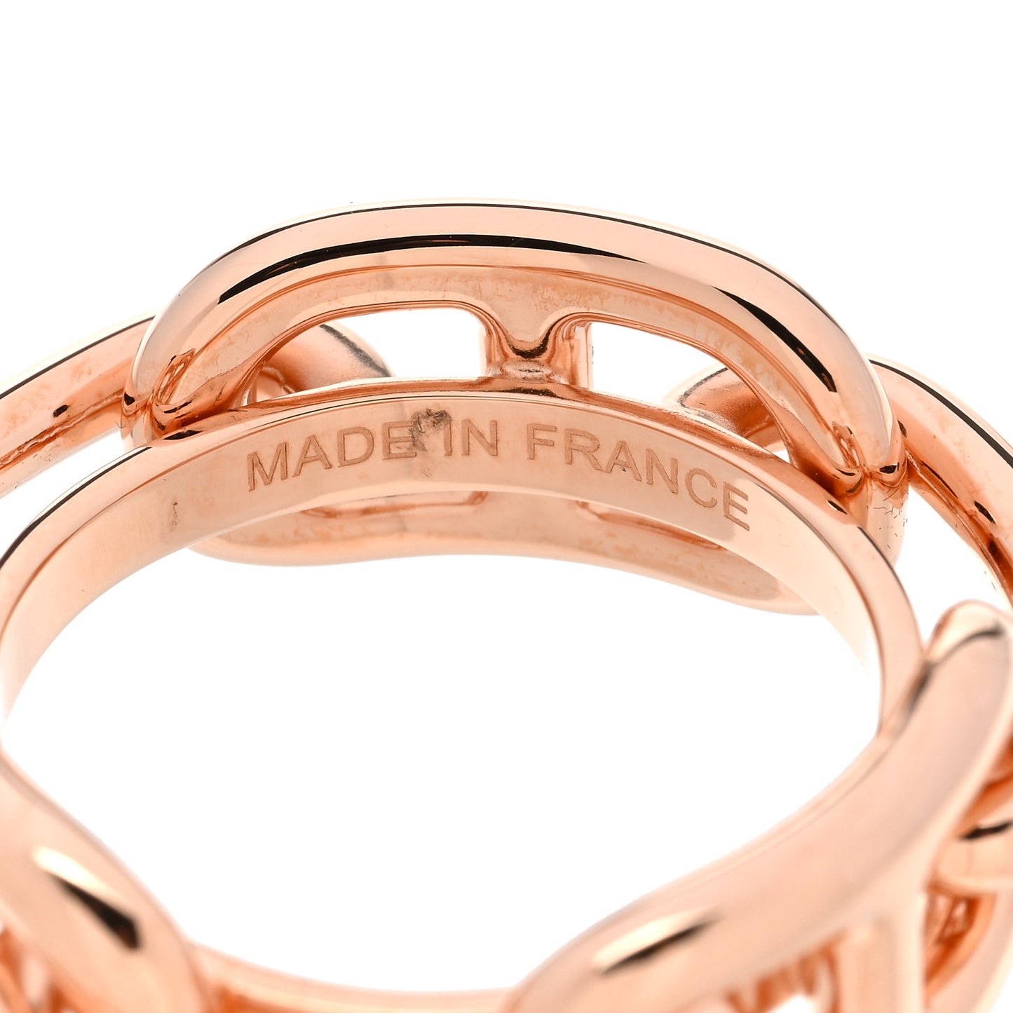 Plated Brass Regate Scarf Ring Plaqué Or Rose