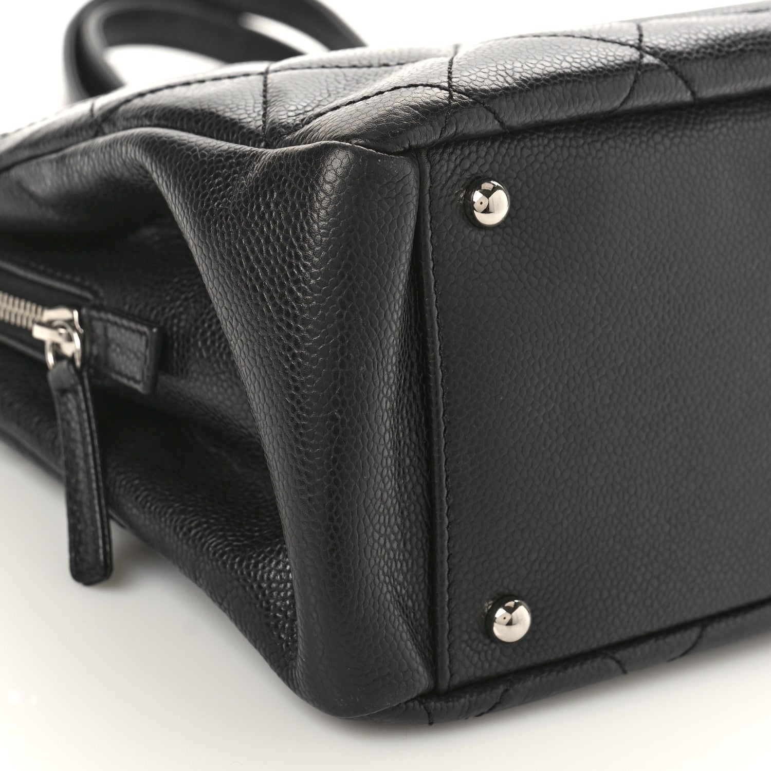 Chanel Caviar Quilted CC Timeless Soft Tote Black 8 of 10