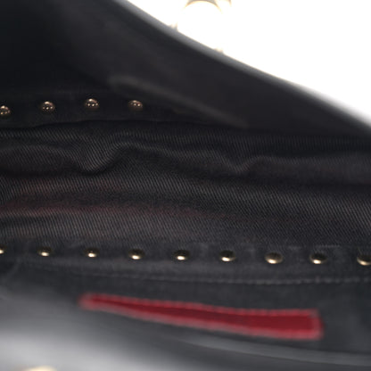 Valentino Garavani Vitello Mini Rockstud Flap Saddle Crossbody Bag Black 5 of 13