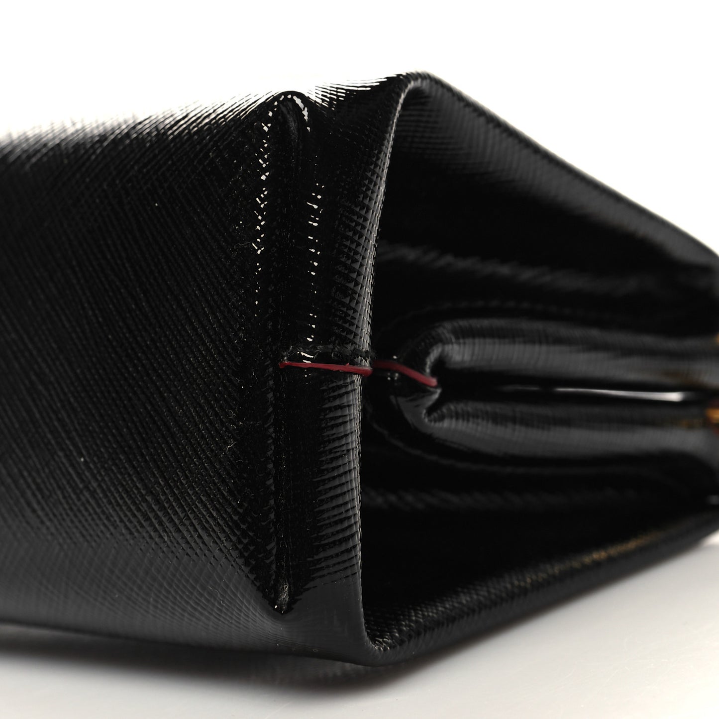 Saffiano Vernice Frame Clutch Black