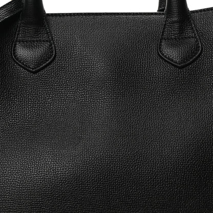 Burberry Derby Calfskin House Check Medium Banner Tote Black 7 of 9