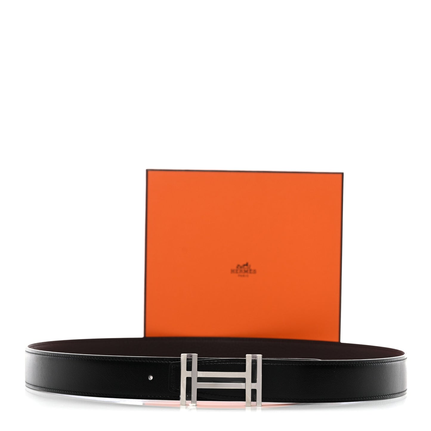Box Togo 32mm Au Carre H 100 40 Belt Black Chocolate