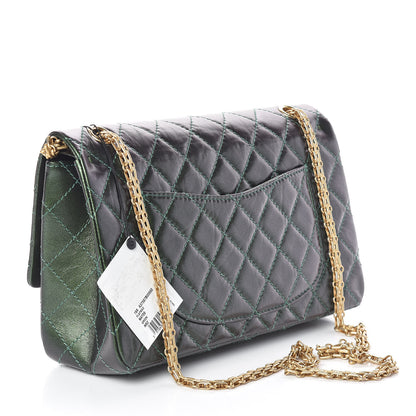Chanel Metallic Calfskin Quilted 2.55 Reissue 226 Flap Green 3 of 10