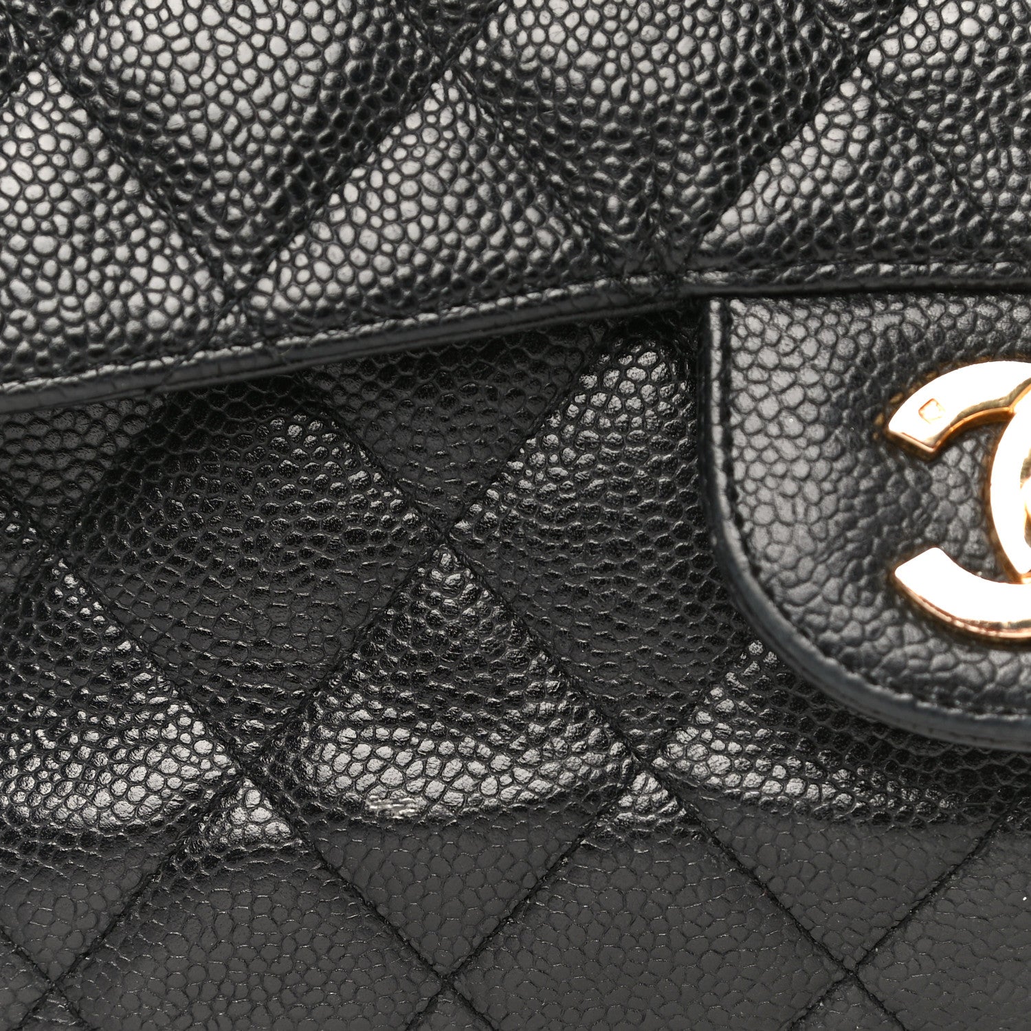 Chanel Caviar Quilted Jumbo Single Flap Black 20 of 25