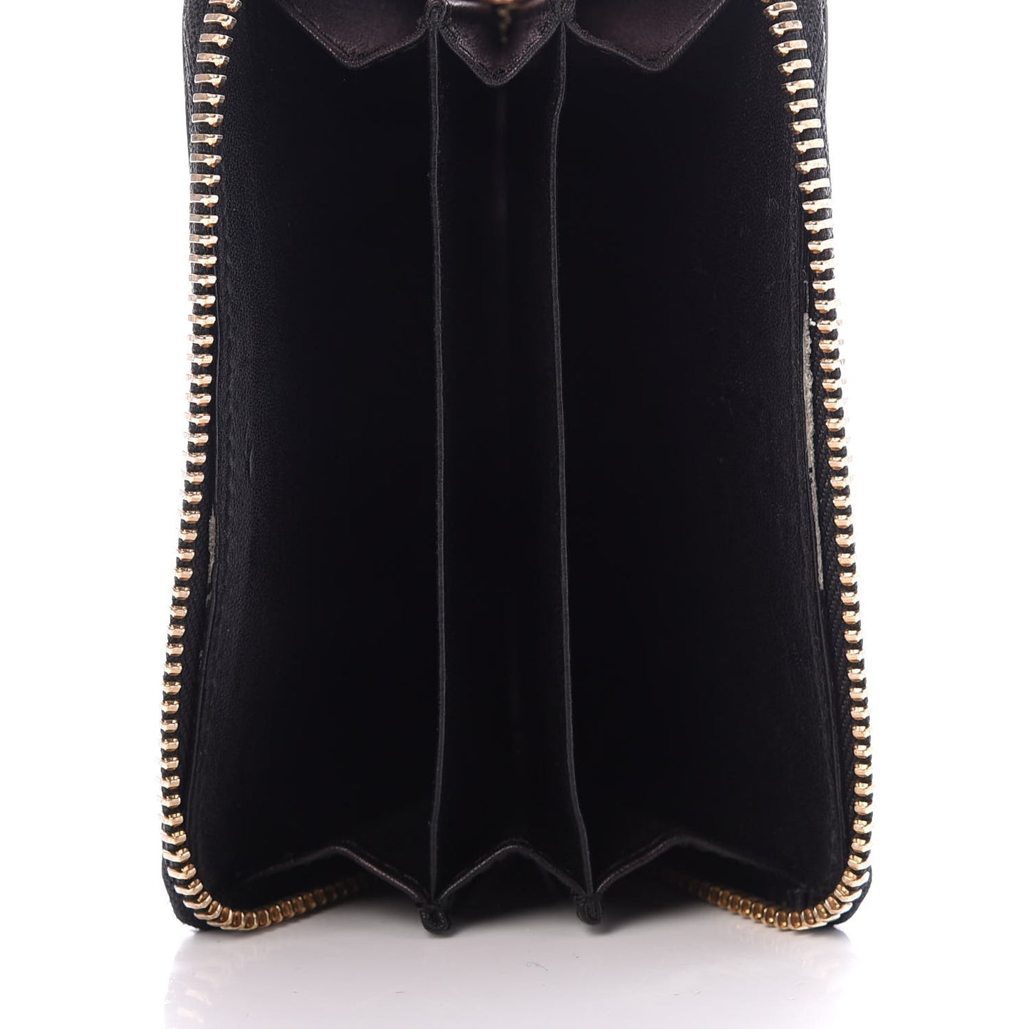 Guccissima Zip Around Card Case Black