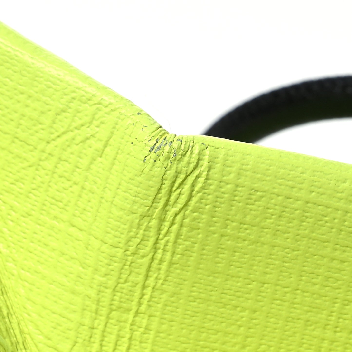 Squared Calfskin Logo Shopping Tote XXS Lime