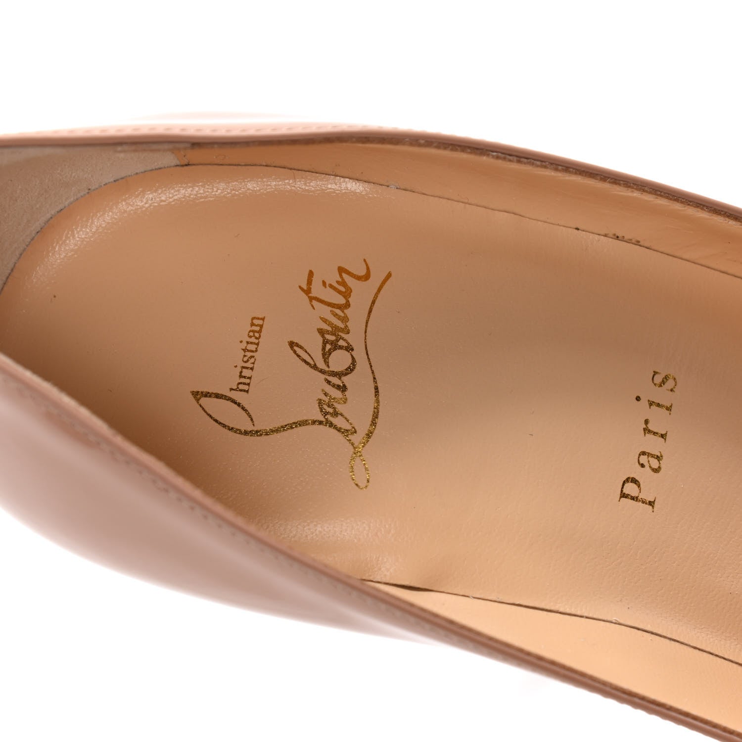 Christian Louboutin Patent Kate 100 Pumps 40 Nude 9 of 10