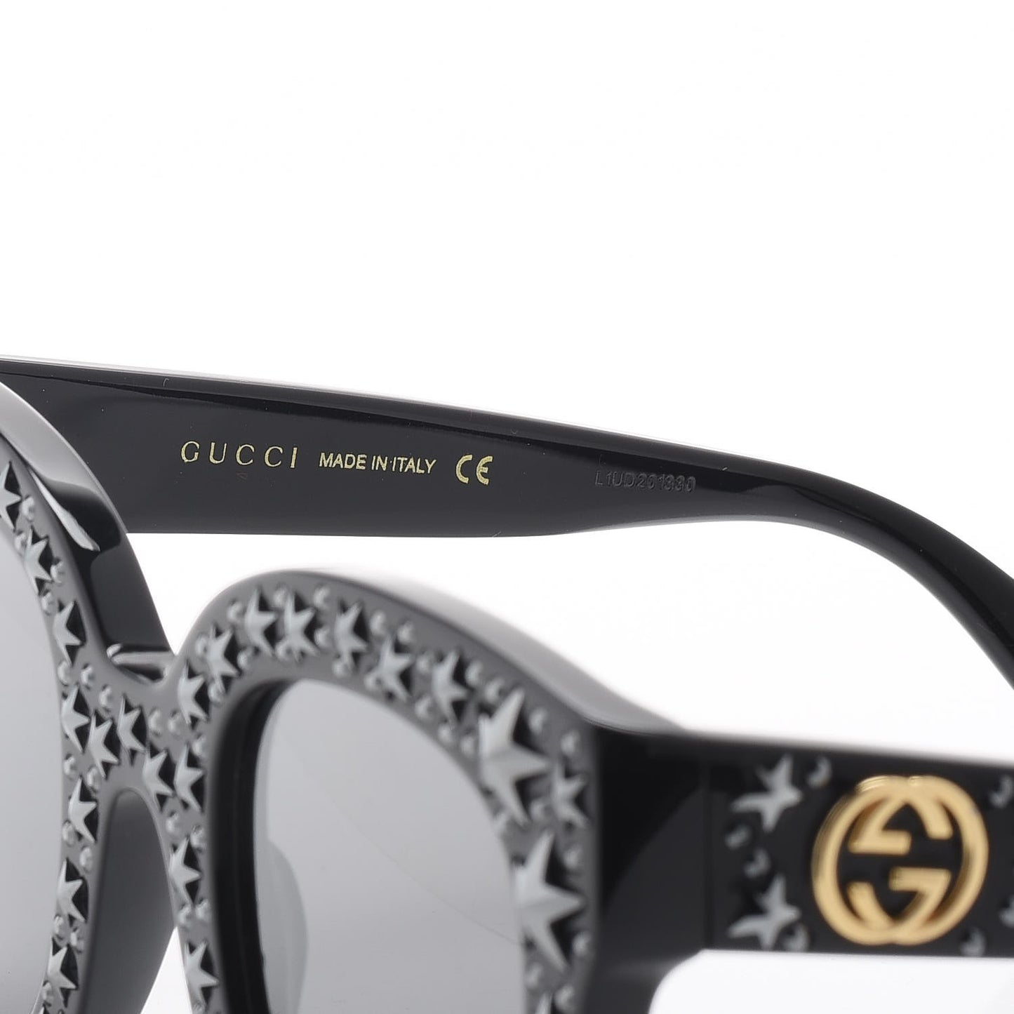 Acetate Stars Cat Eye Sunglasses GG0116S Black