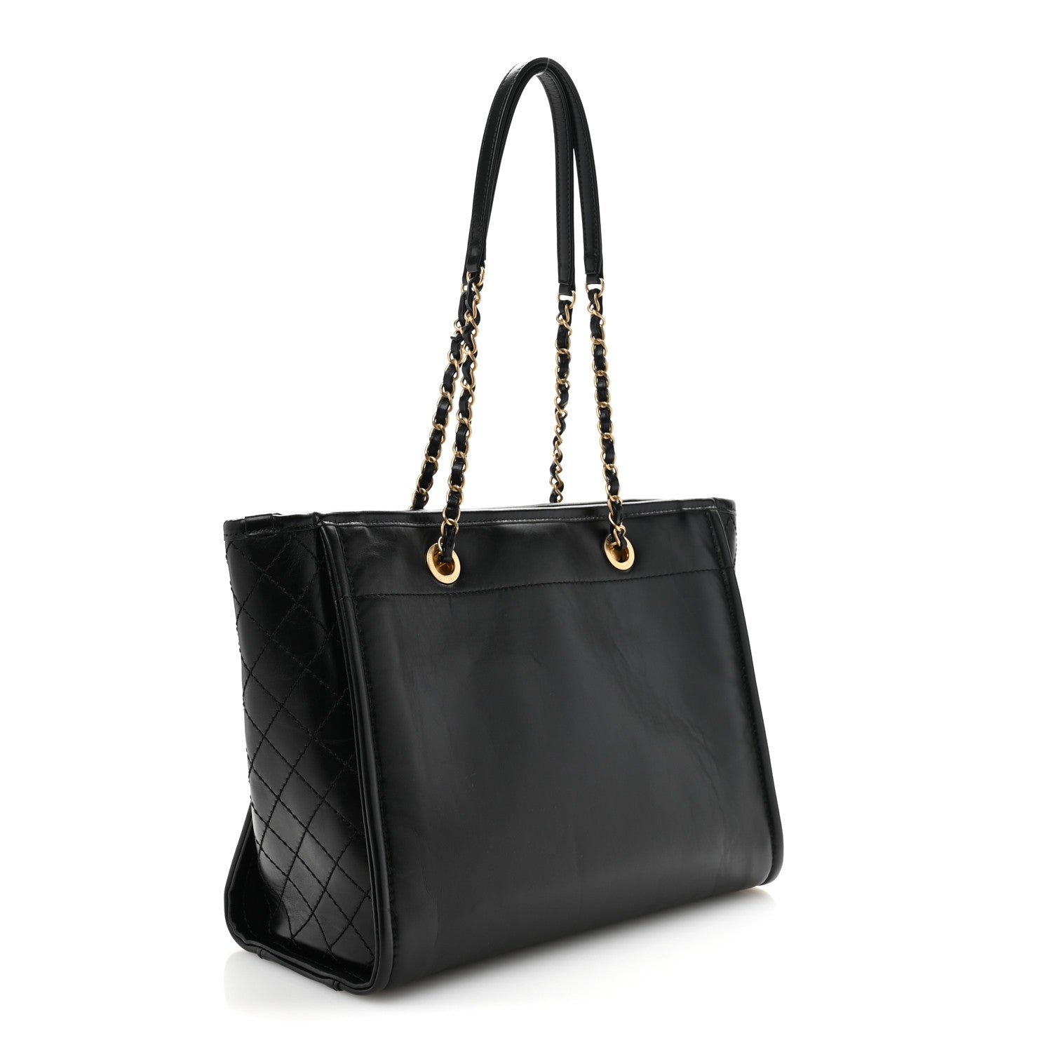Chanel Aged Calfskin Small Charms Deauville Tote Black 3 of 11